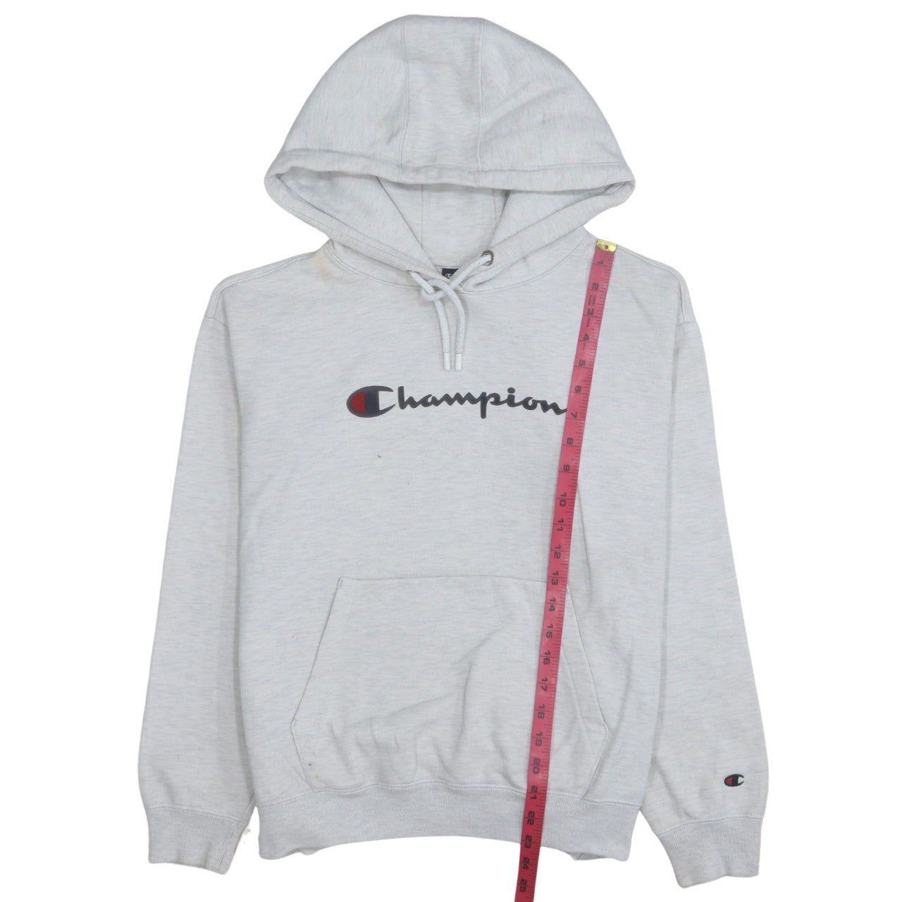 Champion Men's Grey Pullover Hoodie Small Logo Sportswear