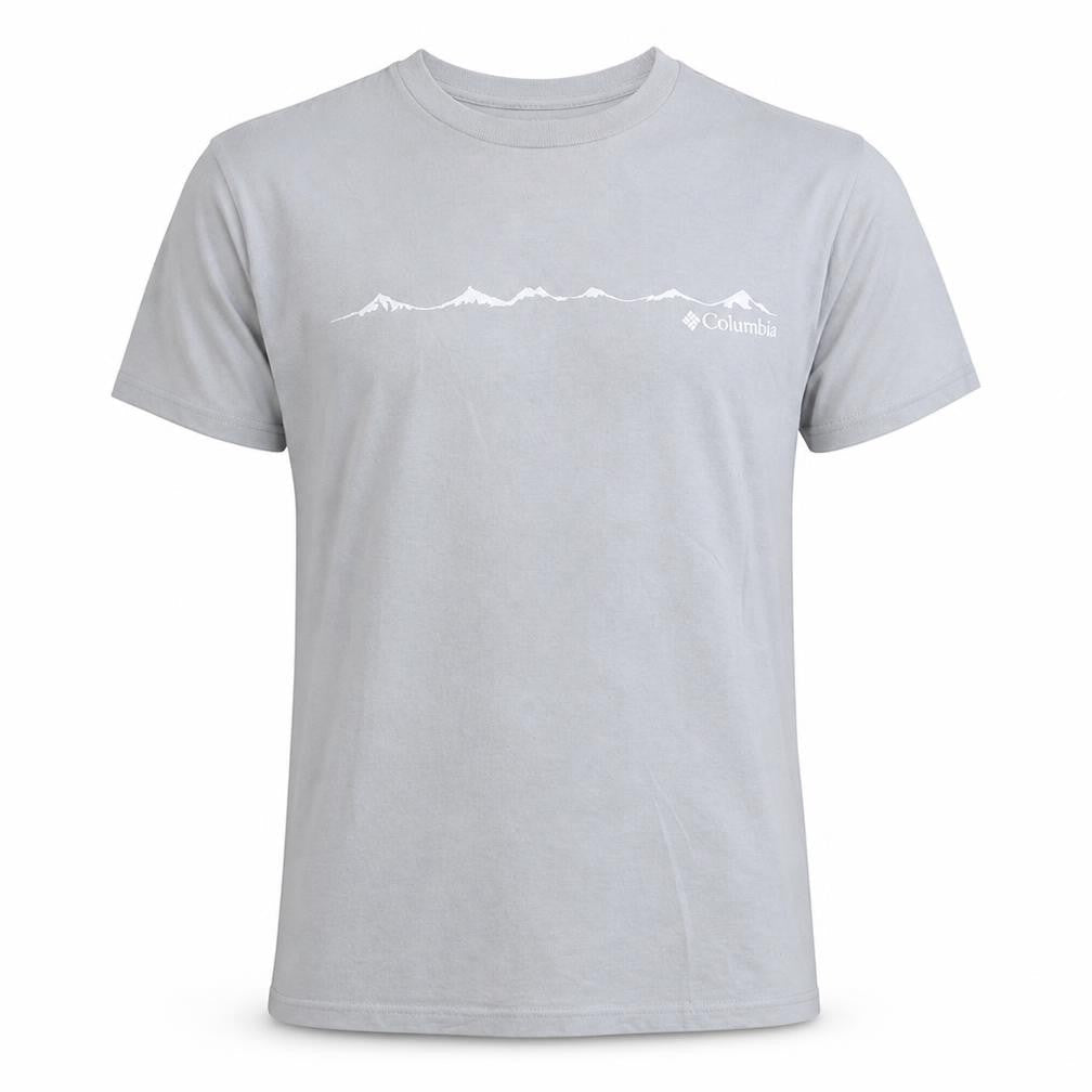 Columbia Men’s Grey Outdoor Graphic Cotton Crew Neck T-Shirt M