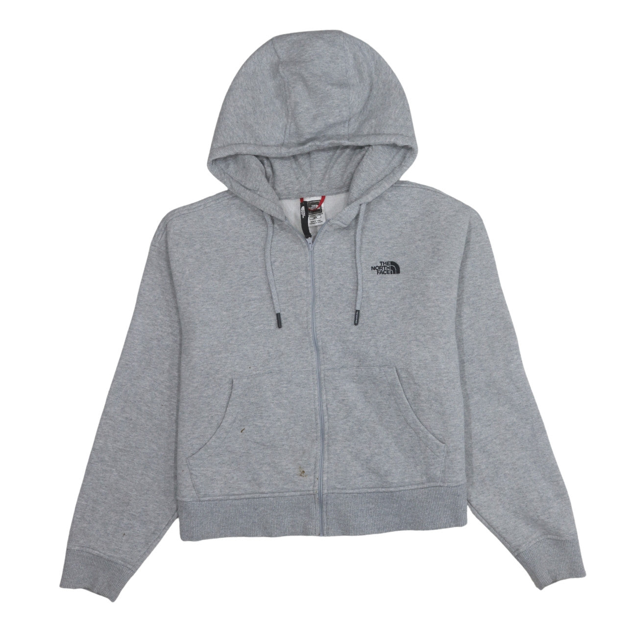 The North Face Womens Grey Full Zip Hoodie Size M Cotton Blend