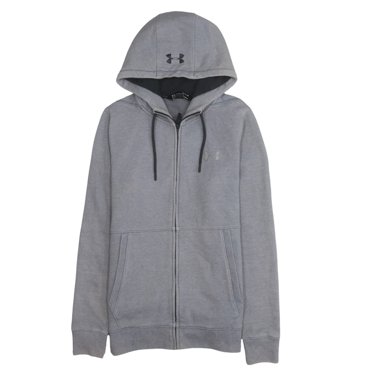 Under Armour Mens Grey Small Full Zip Hoodie Fleece ColdGear