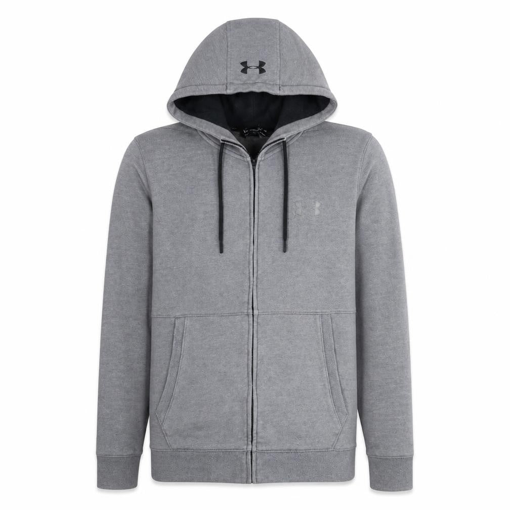 Under Armour Mens Grey Small Full Zip Hoodie Fleece ColdGear
