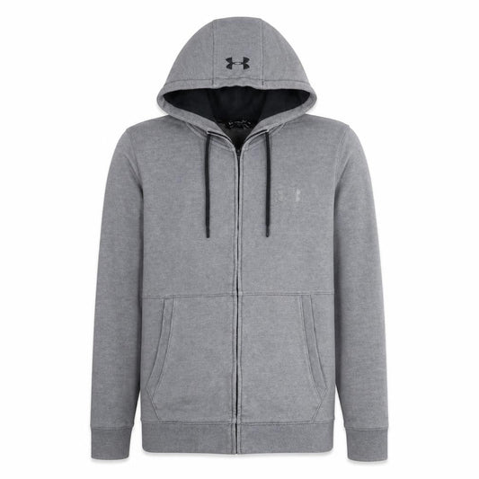 Under Armour Mens Grey Small Full Zip Hoodie Fleece ColdGear