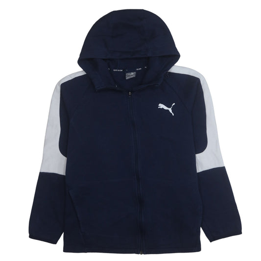 Puma Mens Blue XL Full Zip Hoodie Lightweight Sportswear