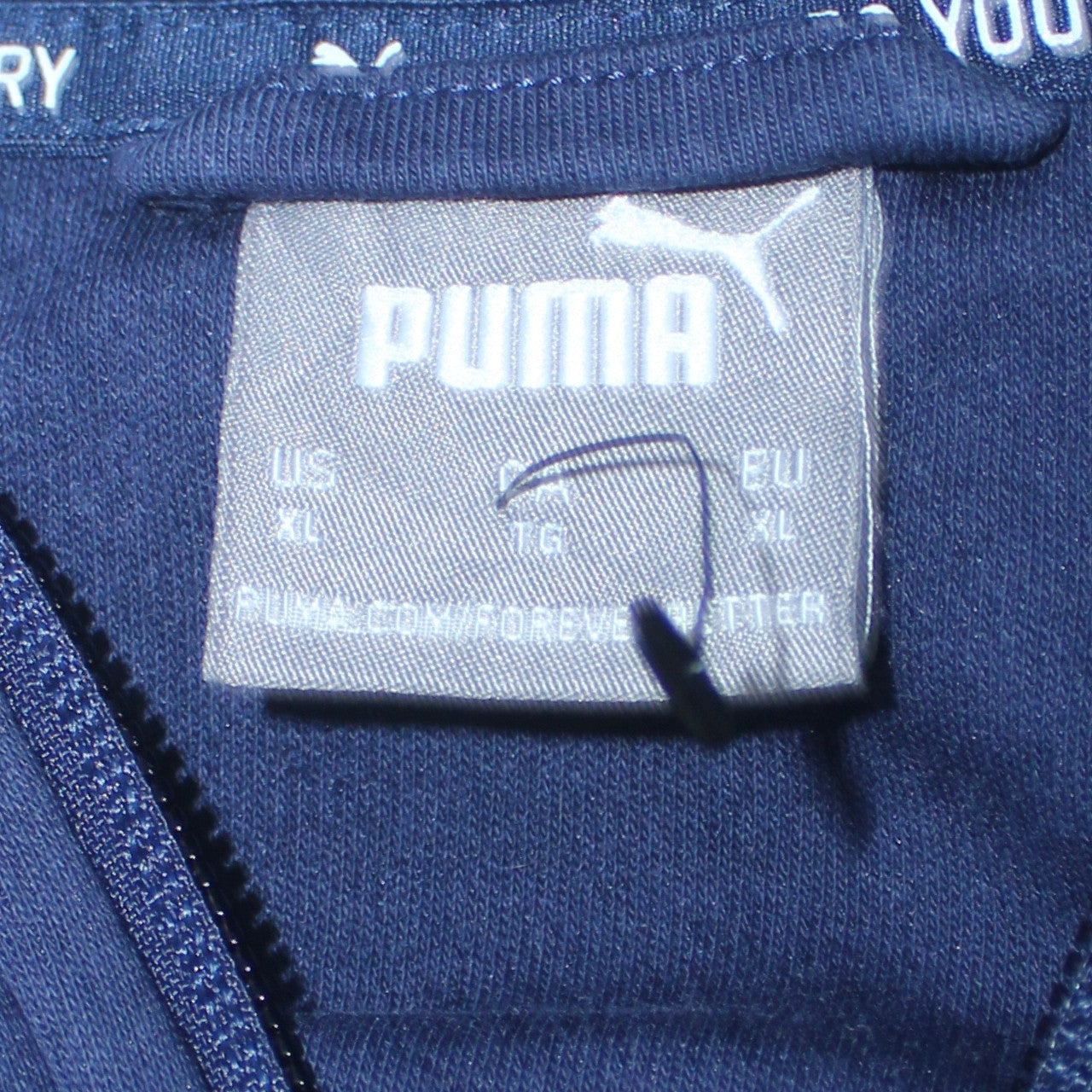 Puma Mens Blue XL Full Zip Hoodie Lightweight Sportswear