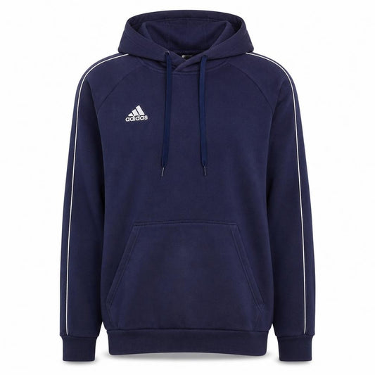 Adidas Men's Blue XL Pullover Hoodie with Logo and Pockets