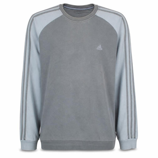 adidas Men's Grey Pullover Sweatshirt Size M Crew Neck Fleece