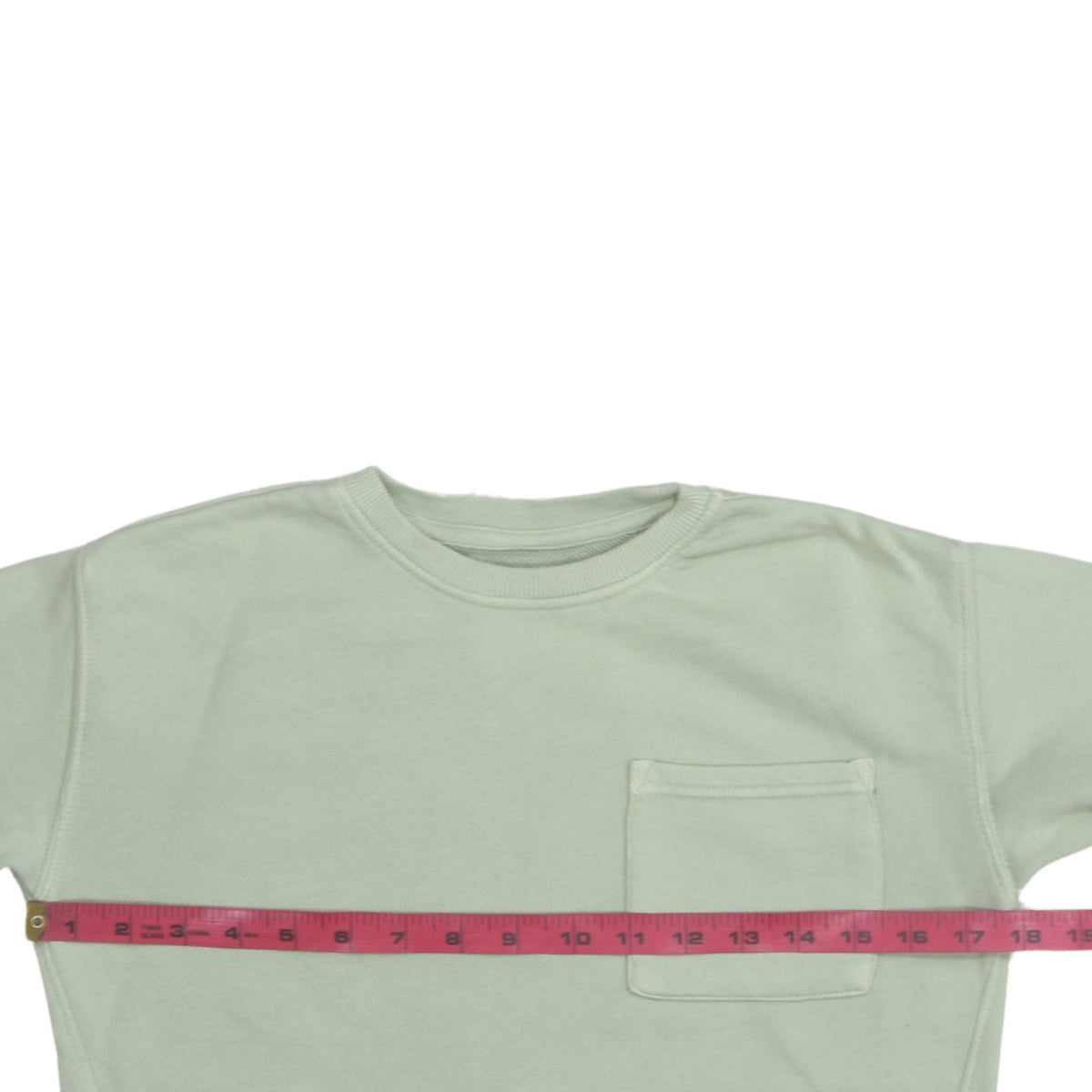 Zara Boys Green Cotton Blend Crew Neck Pullover Sweatshirt Size 8 Years
