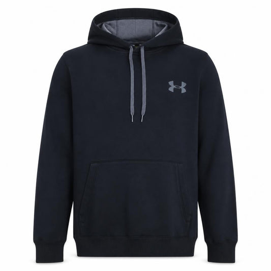 Under Armour Men's Black Pullover Hoodie M Loose Fit ColdGear