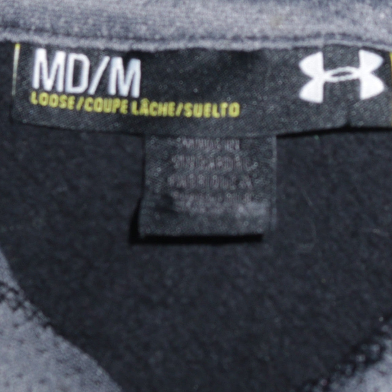 Under Armour Men's Black Pullover Hoodie M Loose Fit ColdGear