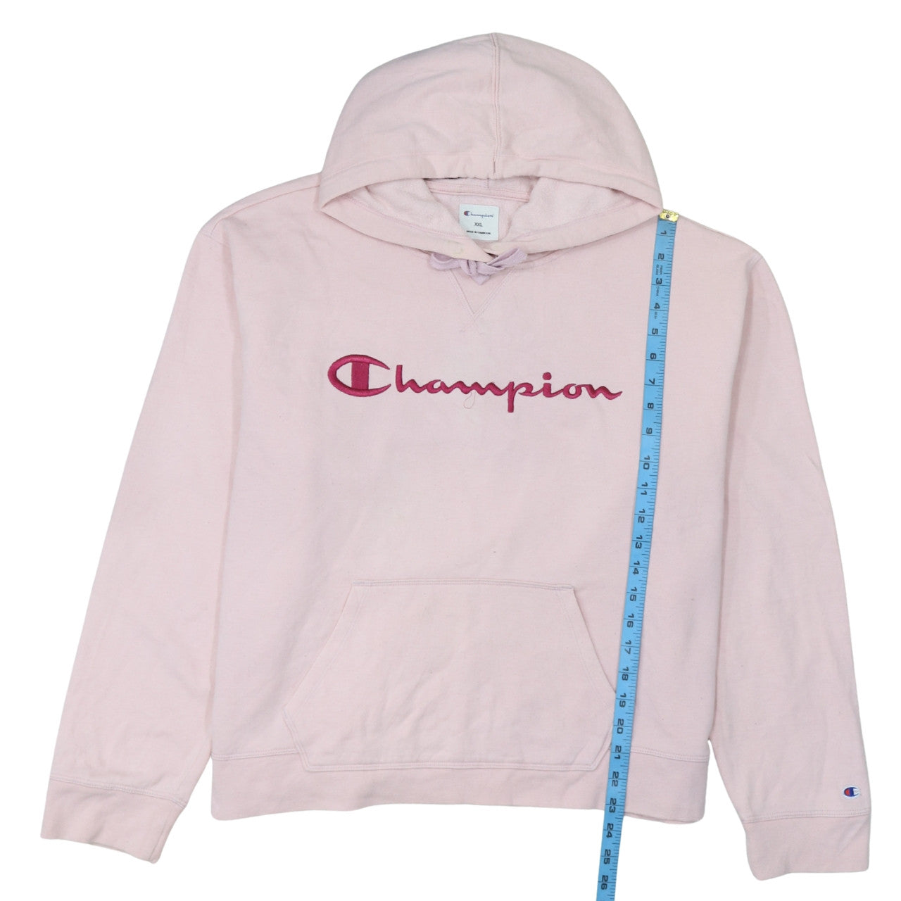 Champion Womens Pink Pullover Hoodie XXL Embroidered Logo