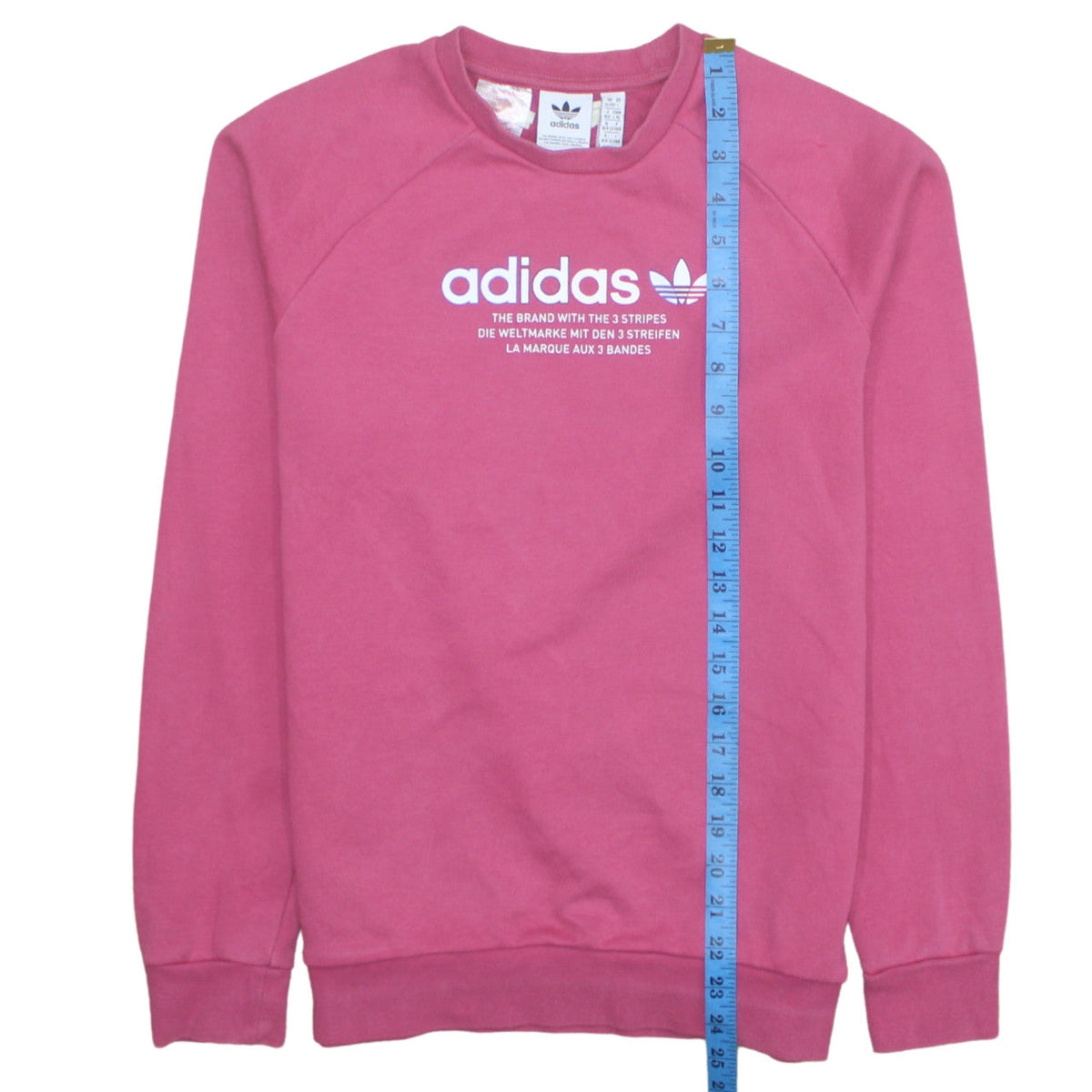 Adidas Girls Pink Crew Neck Logo Sweatshirt 14 Years Pullover