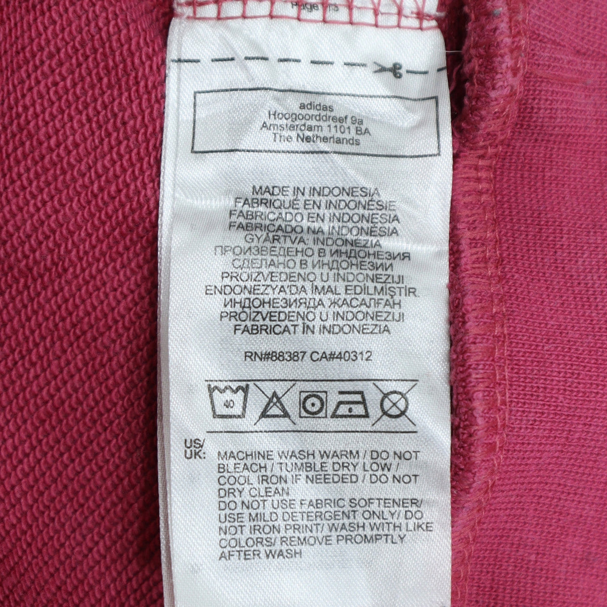 Adidas Girls Pink Crew Neck Logo Sweatshirt 14 Years Pullover
