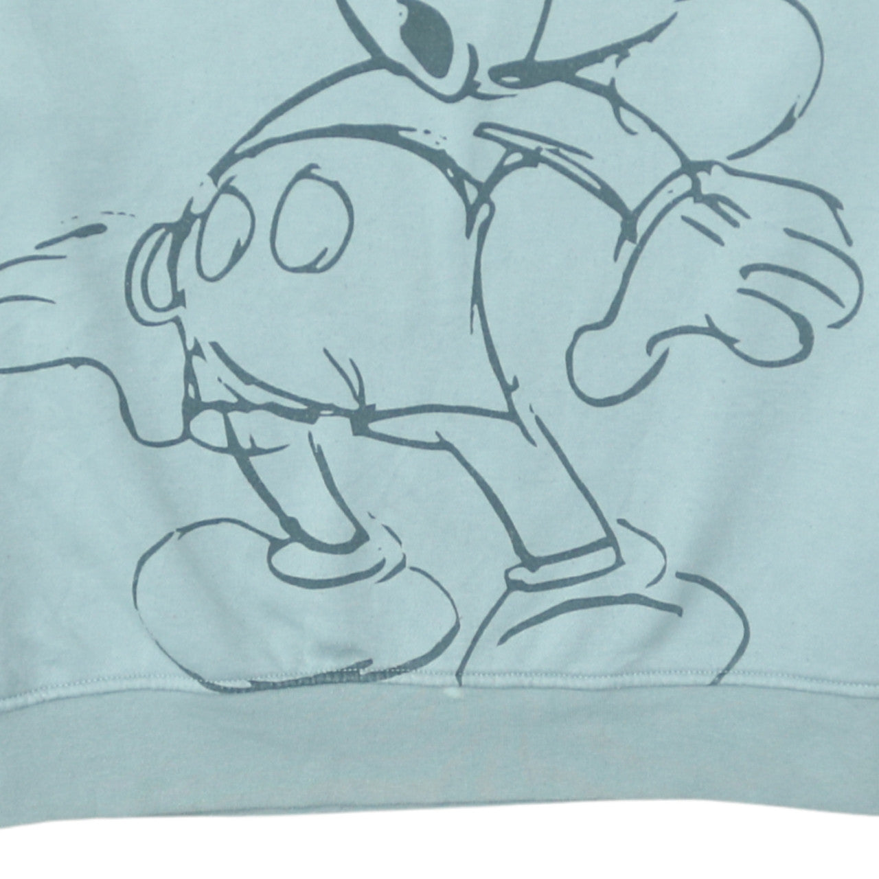 Disney Women Mint Green Mickey Mouse Crew Neck Sweatshirt L 14/16