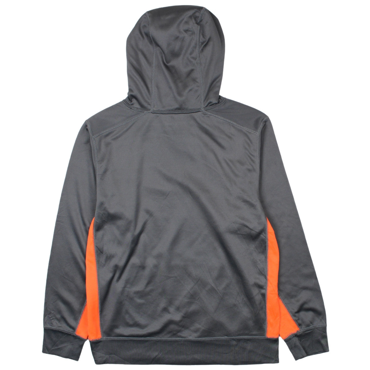 Nike Boys Grey Orange Therma-Fit Pullover Hoodie XL Polyester Fleece