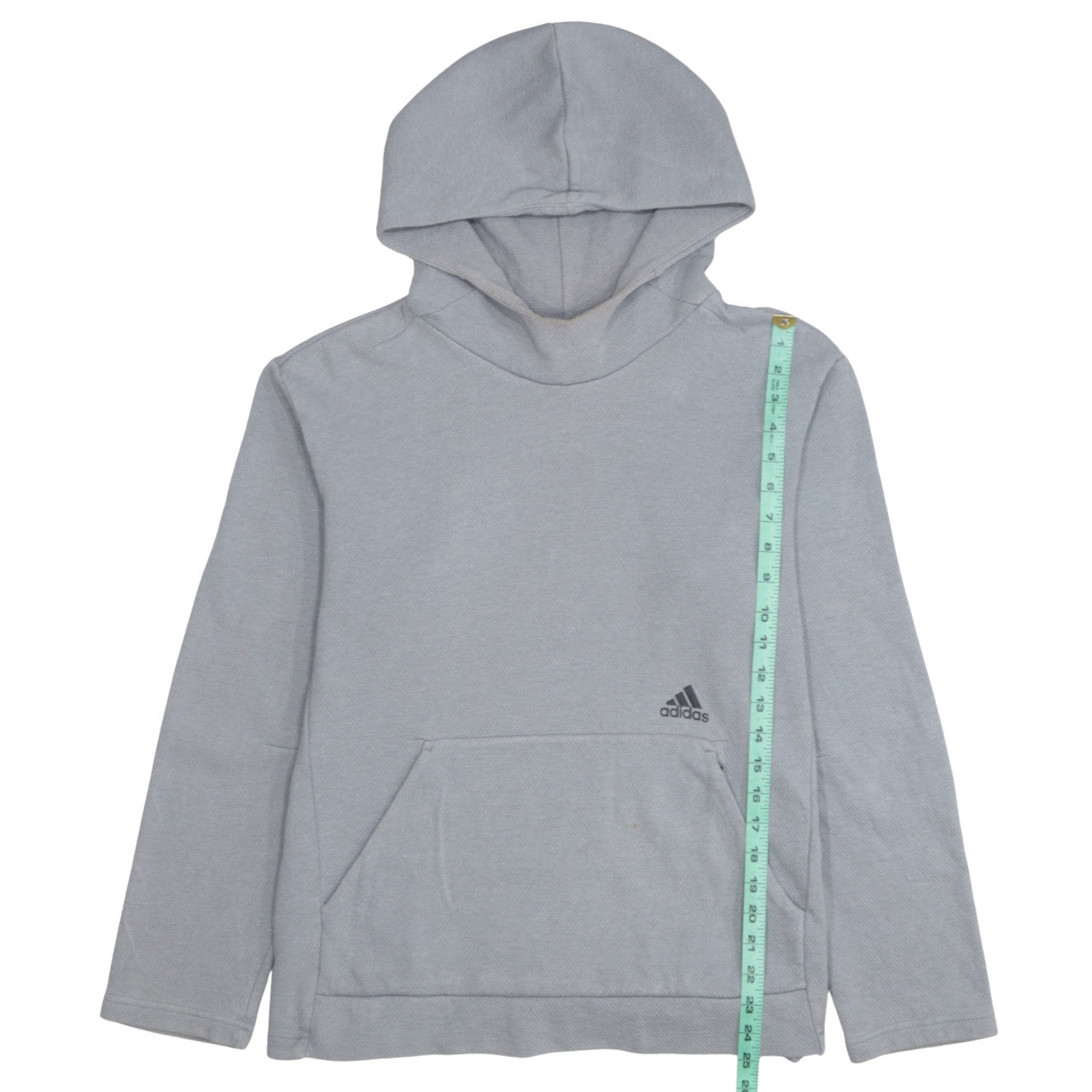 Adidas Men Grey Pullover Hoodie M Regular Fit Sportswear