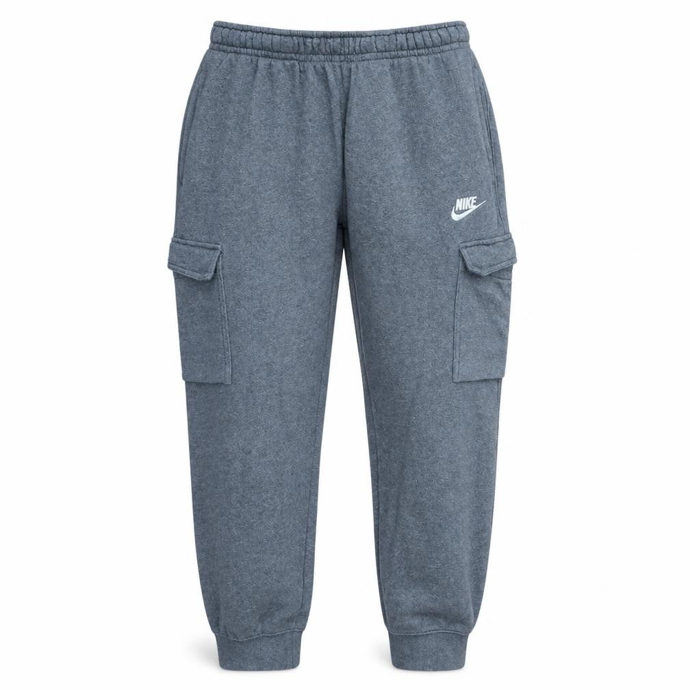 Nike Men's Grey Cargo Fleece Jogger Trousers Size S