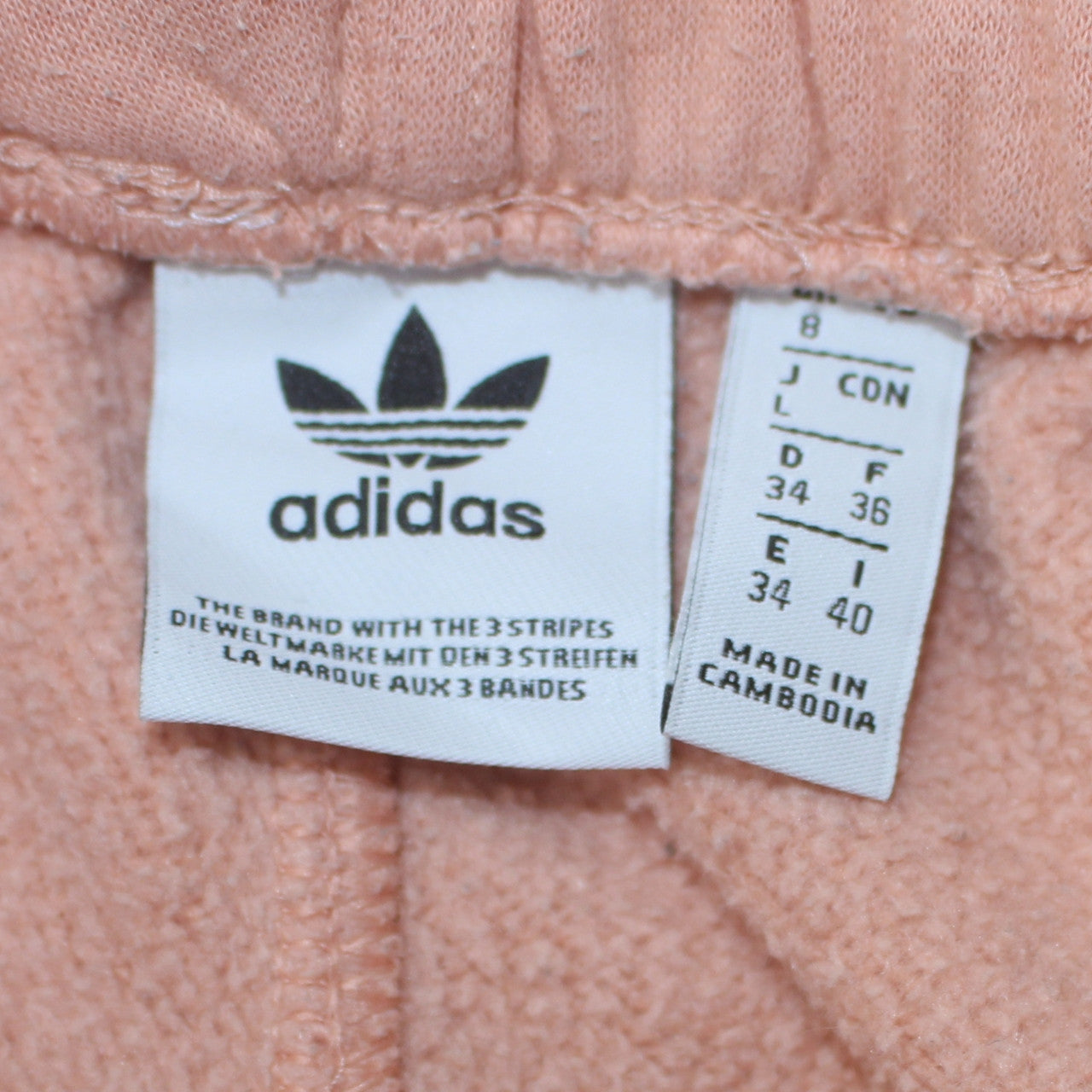 Adidas Womens Pink Sweatpants Size 8 Regular Fit Fleece Jogger