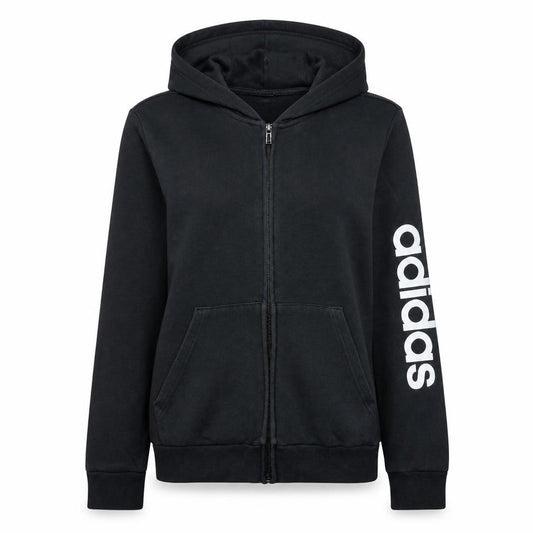 Adidas Womens Black Full Zip Hoodie Medium 12 Hooded Sweatshirt