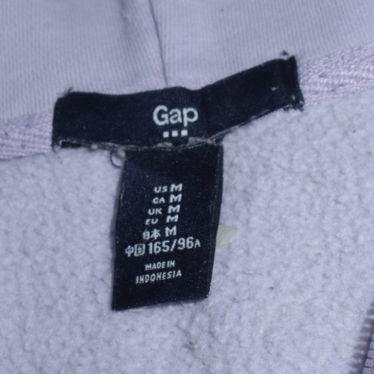 GAP Women Lilac Full Zip Hoodie M Size Hooded Sweatshirt