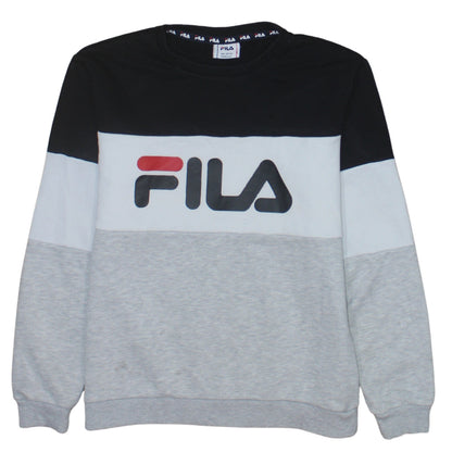 Additional front view of Fila boys’ multicoloured logo pullover sweatshirt 13-14 years