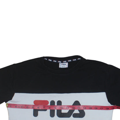 Back view of Fila boys’ multicoloured logo pullover sweatshirt 13-14 years