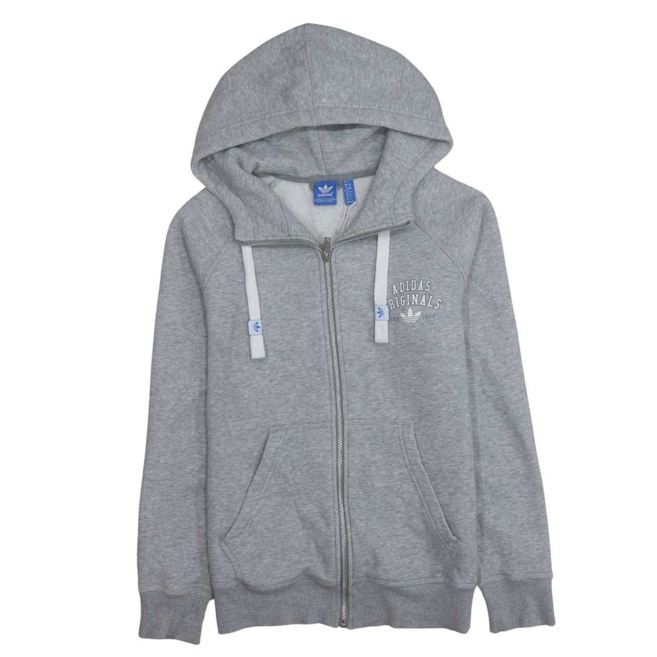 Adidas Originals Women's Grey Full Zip Hoodie Size 16
