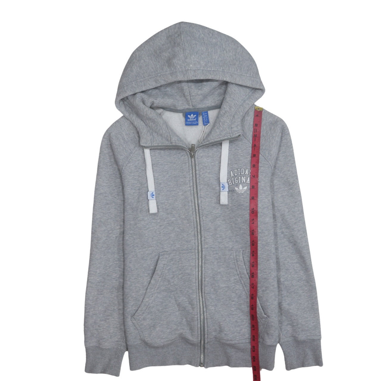 Adidas Originals Women's Grey Full Zip Hoodie Size 16