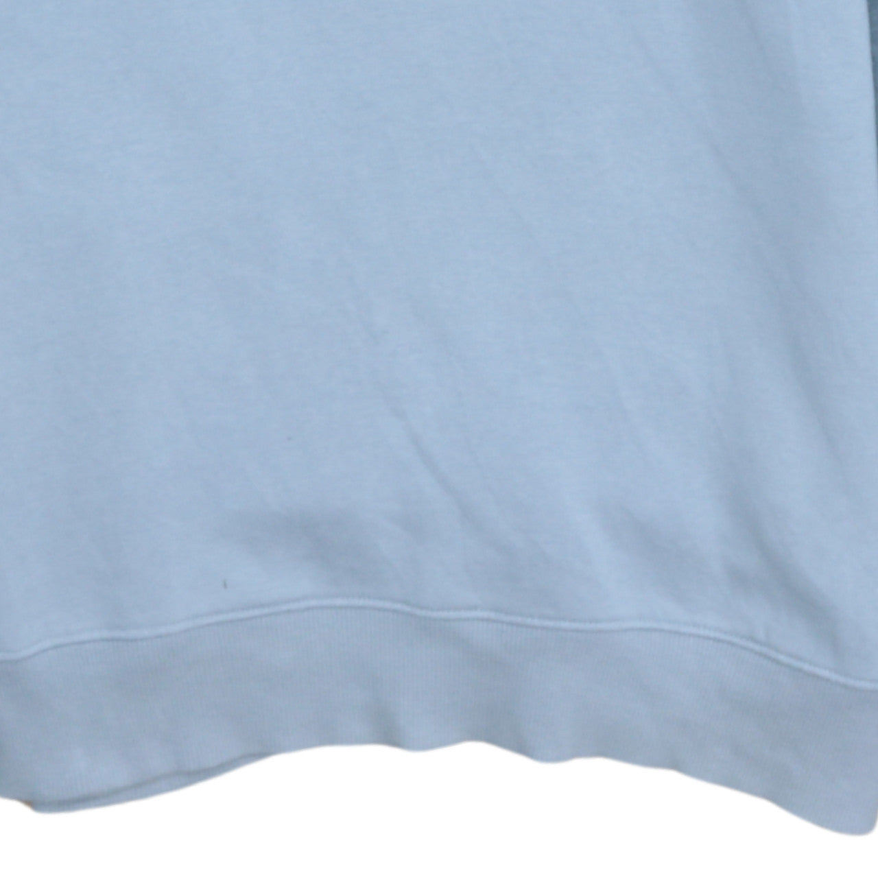 Under Armour Boys Blue Pullover Hoodie XL Colourblock Logo Fleece
