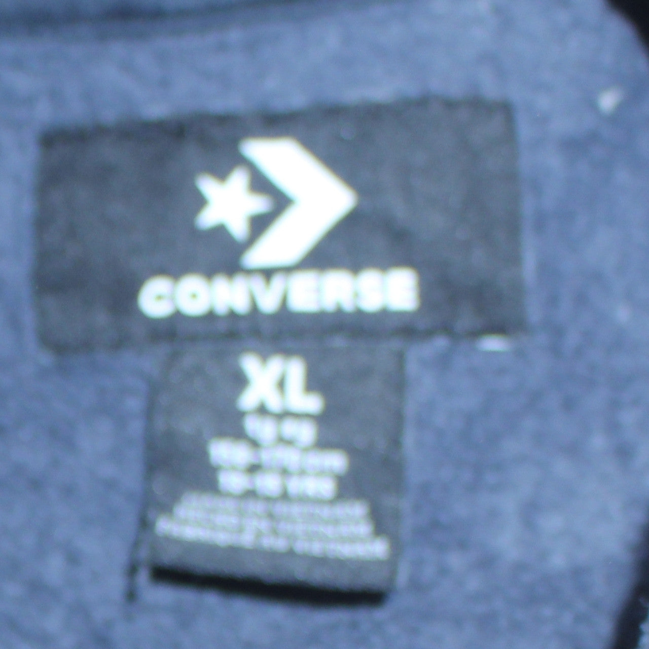 Converse Boys Blue XL Pullover Hoodie with Graphic Print and Hooded Pocket