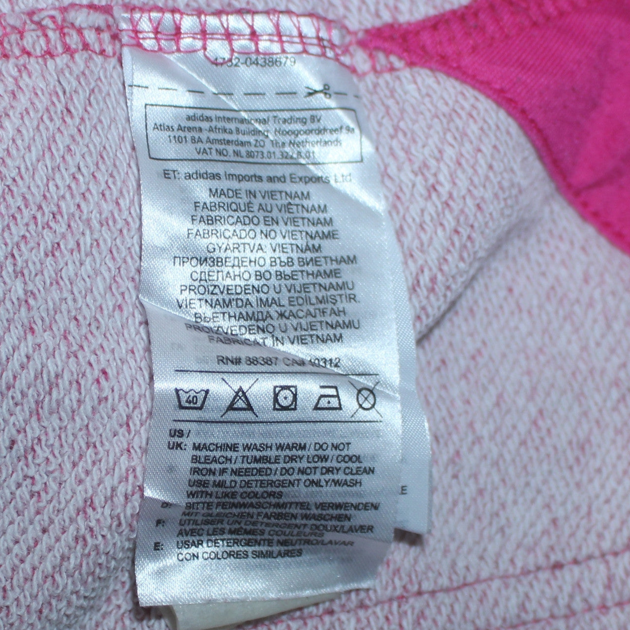Adidas Womens Pink Pullover Hoodie Medium Hooded Sweatshirt