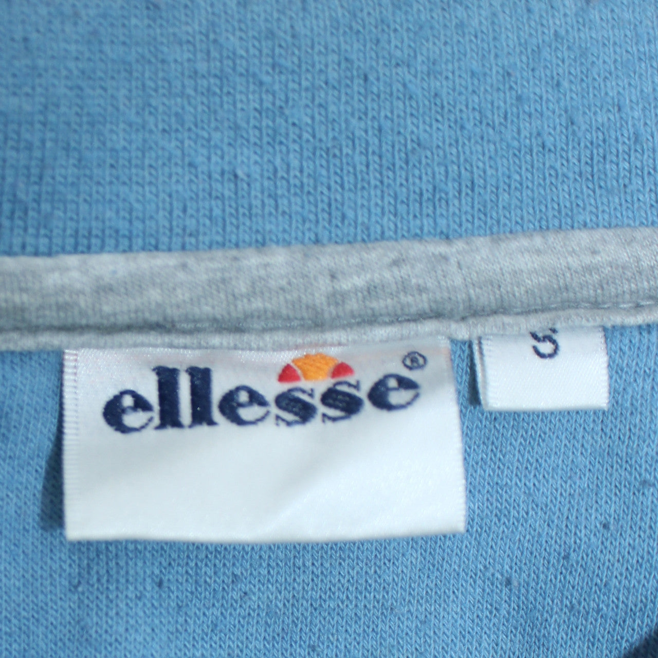 Ellesse Men's Grey 1/4 Zip Collared Sweatshirt Size S Retro Sports Style