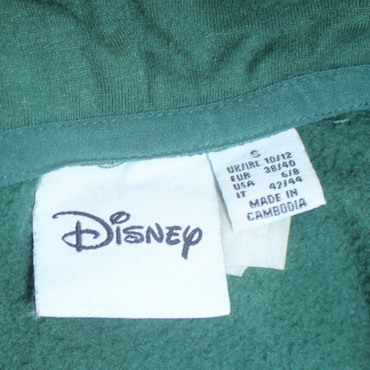 Disney Women’s Green Winnie the Pooh Hoodie Size 10/12 Pullover