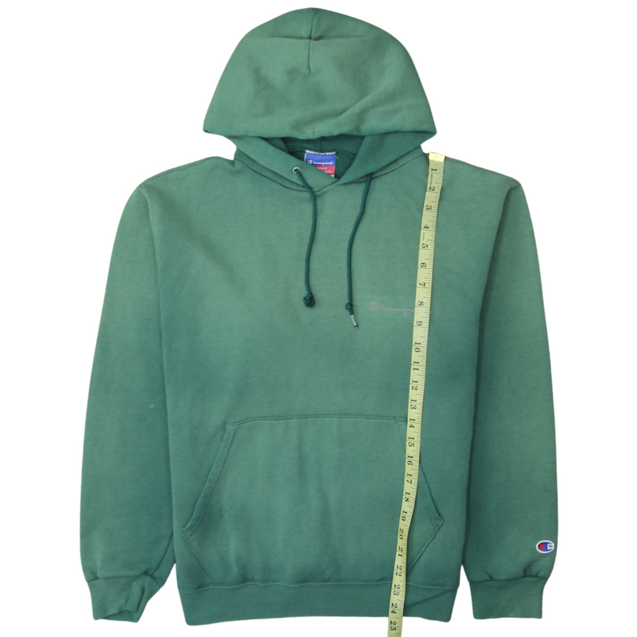 Champion Men's Green Pullover Hoodie M Regular Fit Fleece Sweatshirt