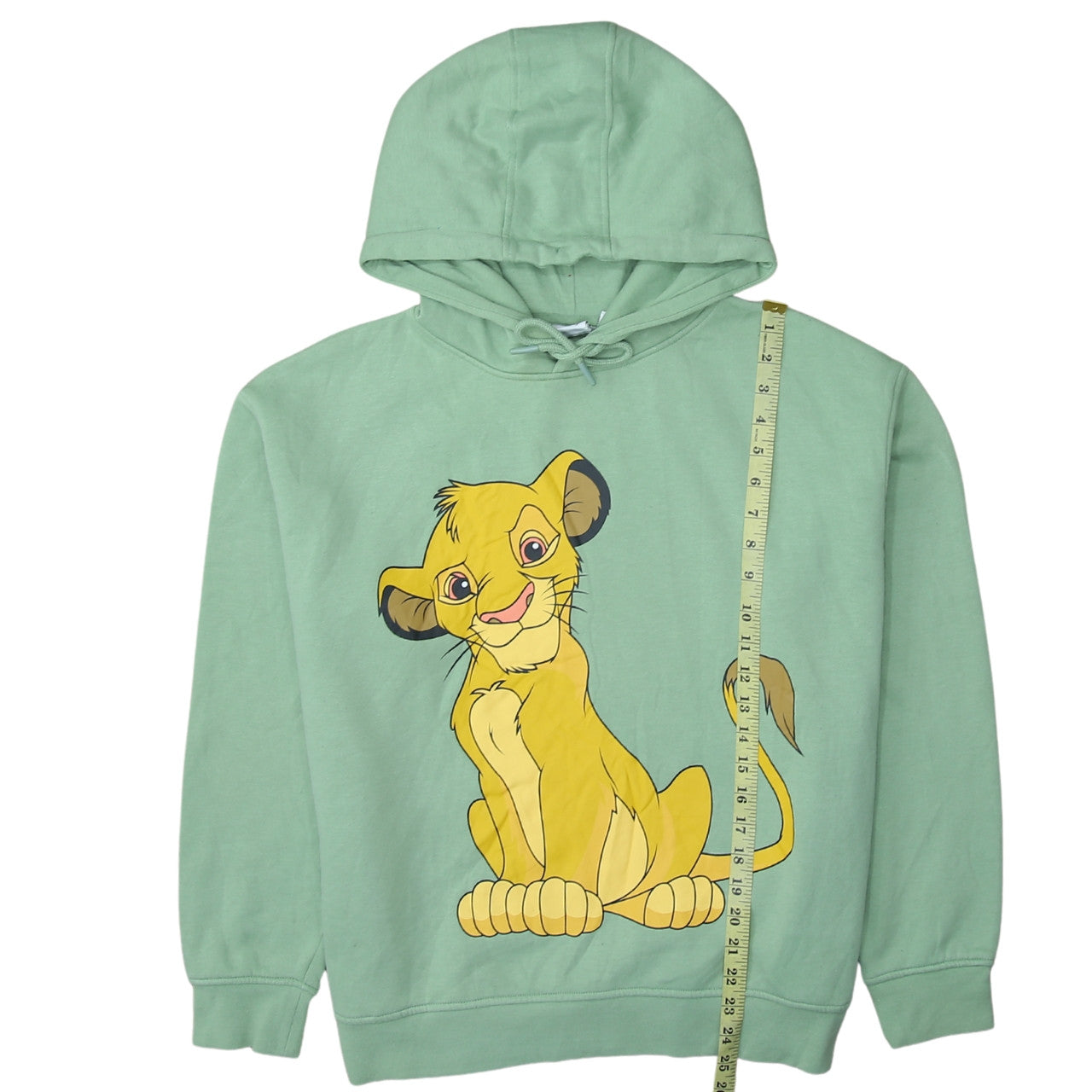 Disney Women Green Hoodie L Lion King Simba Graphic Pullover