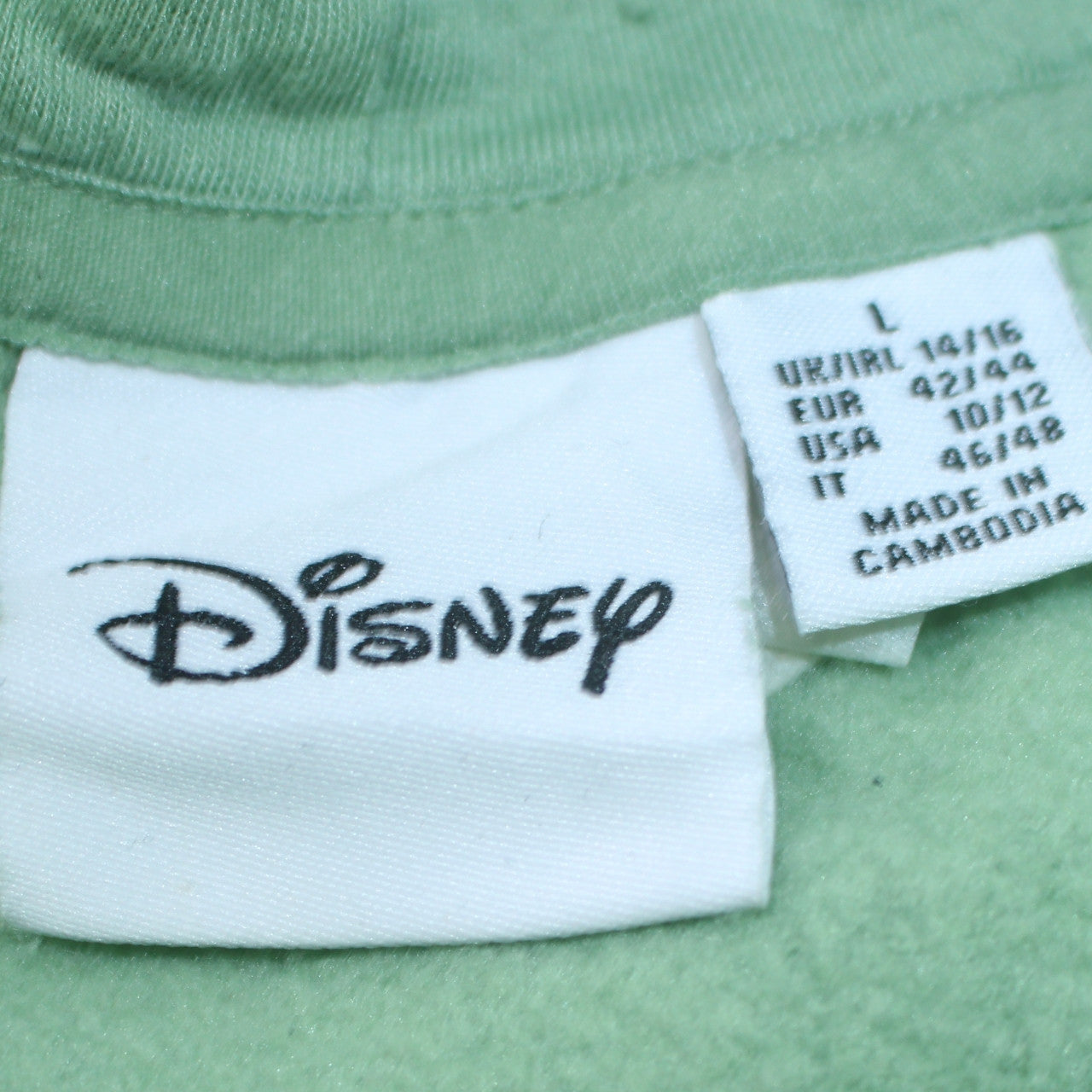 Disney Women Green Hoodie L Lion King Simba Graphic Pullover