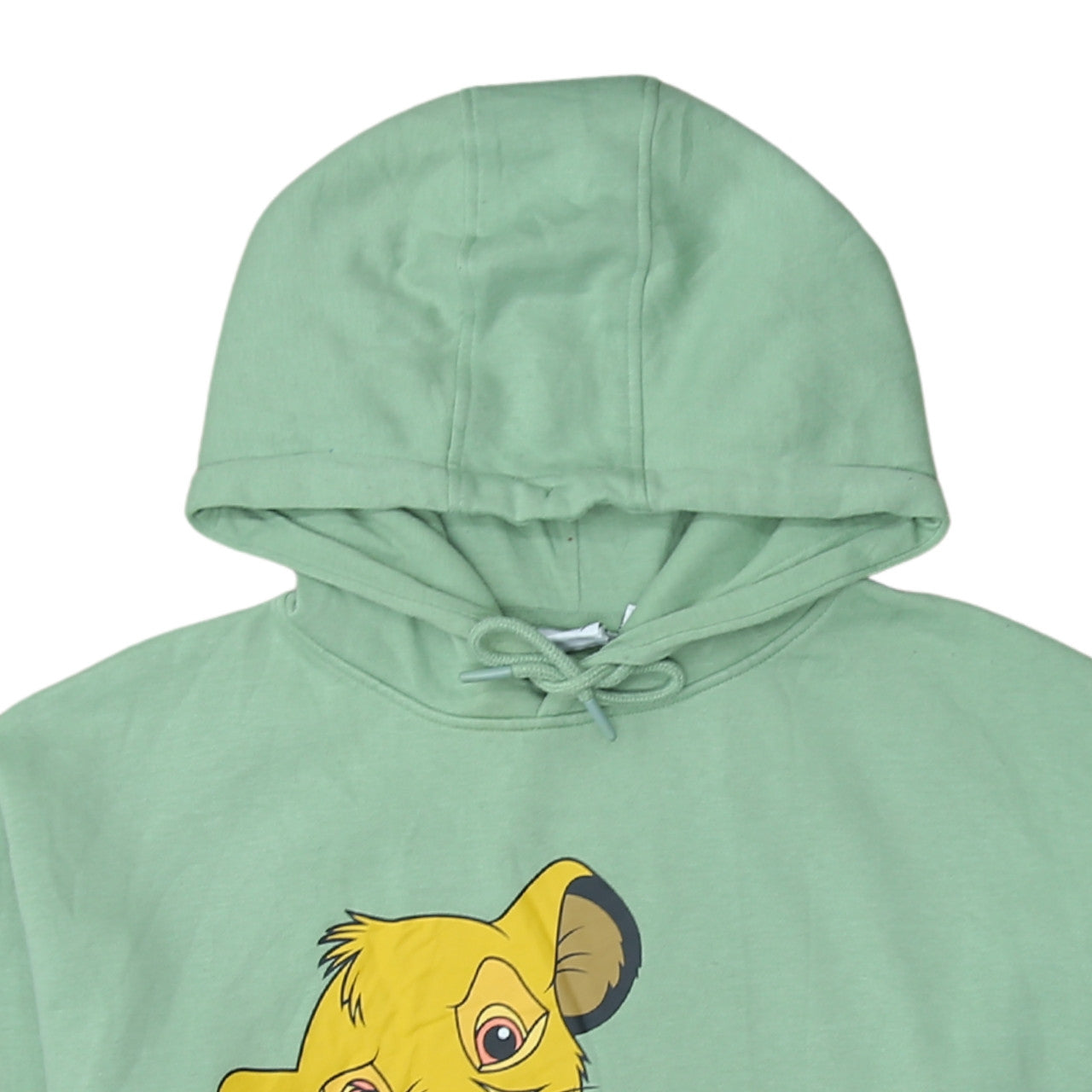 Disney Women Green Hoodie L Lion King Simba Graphic Pullover