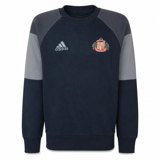 Adidas Men's Black Crew Neck Pullover Sweatshirt S Sunderland AFC