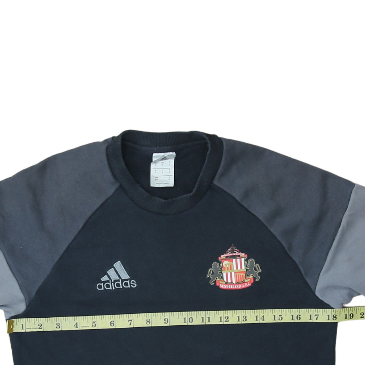 Adidas Men's Black Crew Neck Pullover Sweatshirt S Sunderland AFC