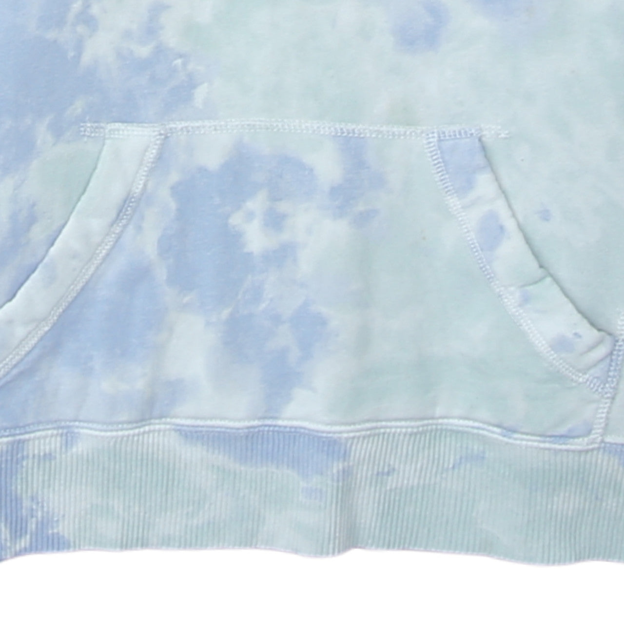 Hollister Women's Blue Tie-Dye Pullover Hoodie XS Cotton Blend