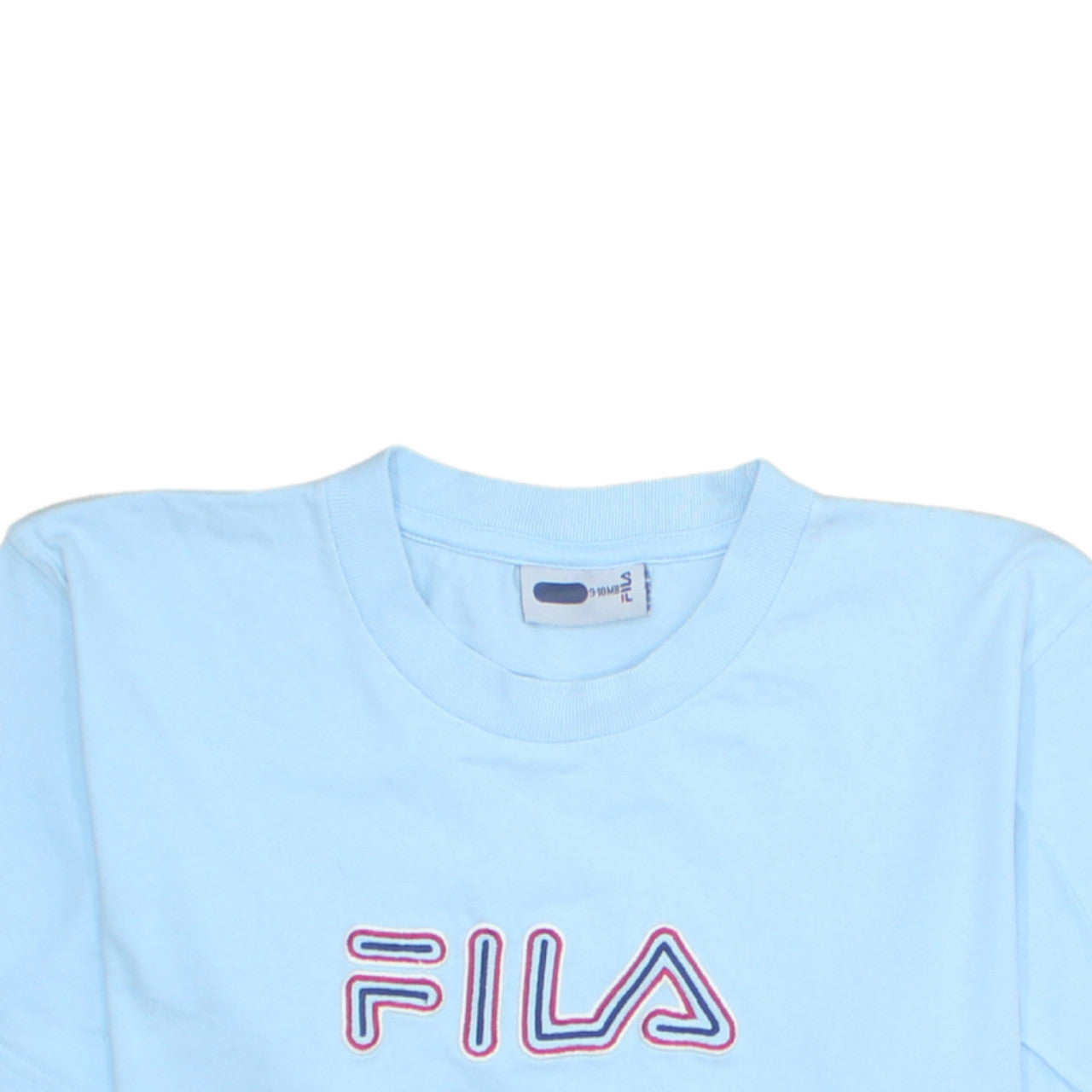 FILA Boys Blue 9-10 Years Logo Cotton Short Sleeve T-Shirt