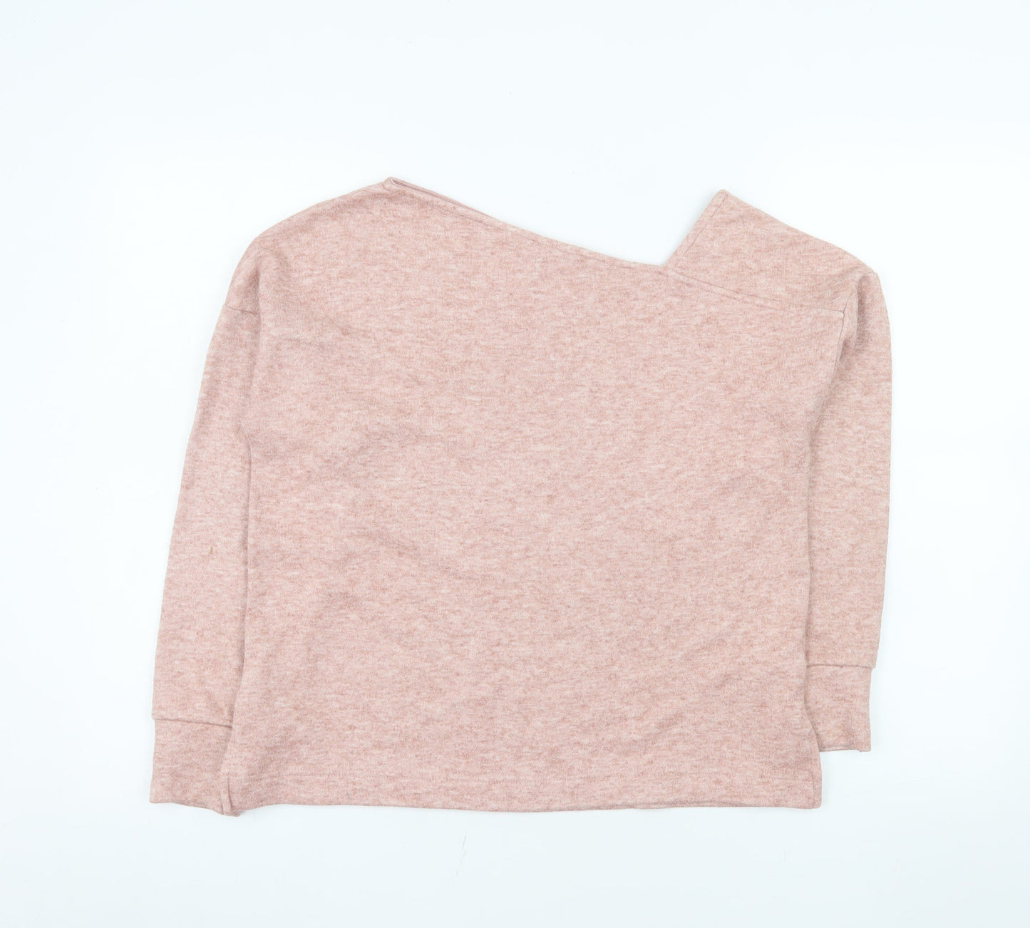 Next Women Pink One Shoulder Knit Top Size 10 Regular Fit