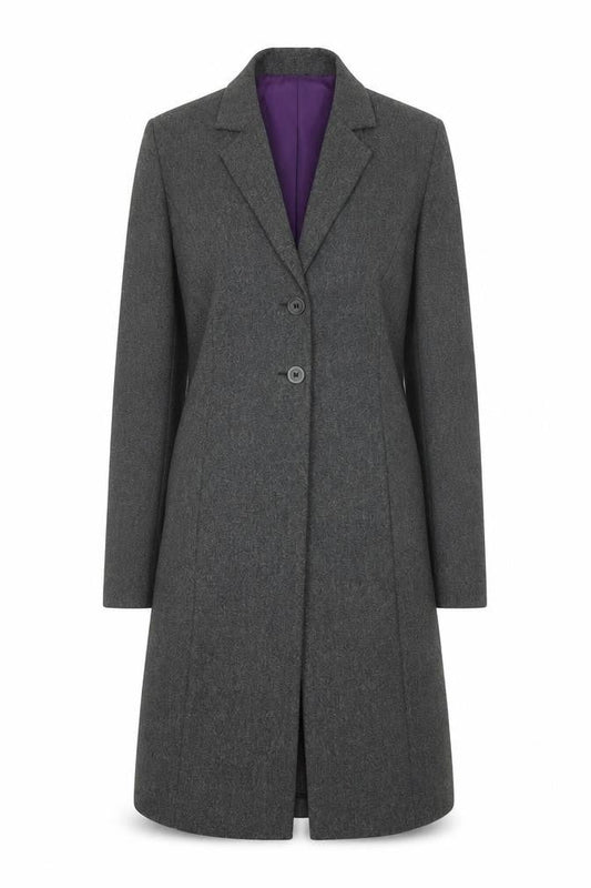 Essentials Women's Grey Size 12 Long Tailored Suit Jacket