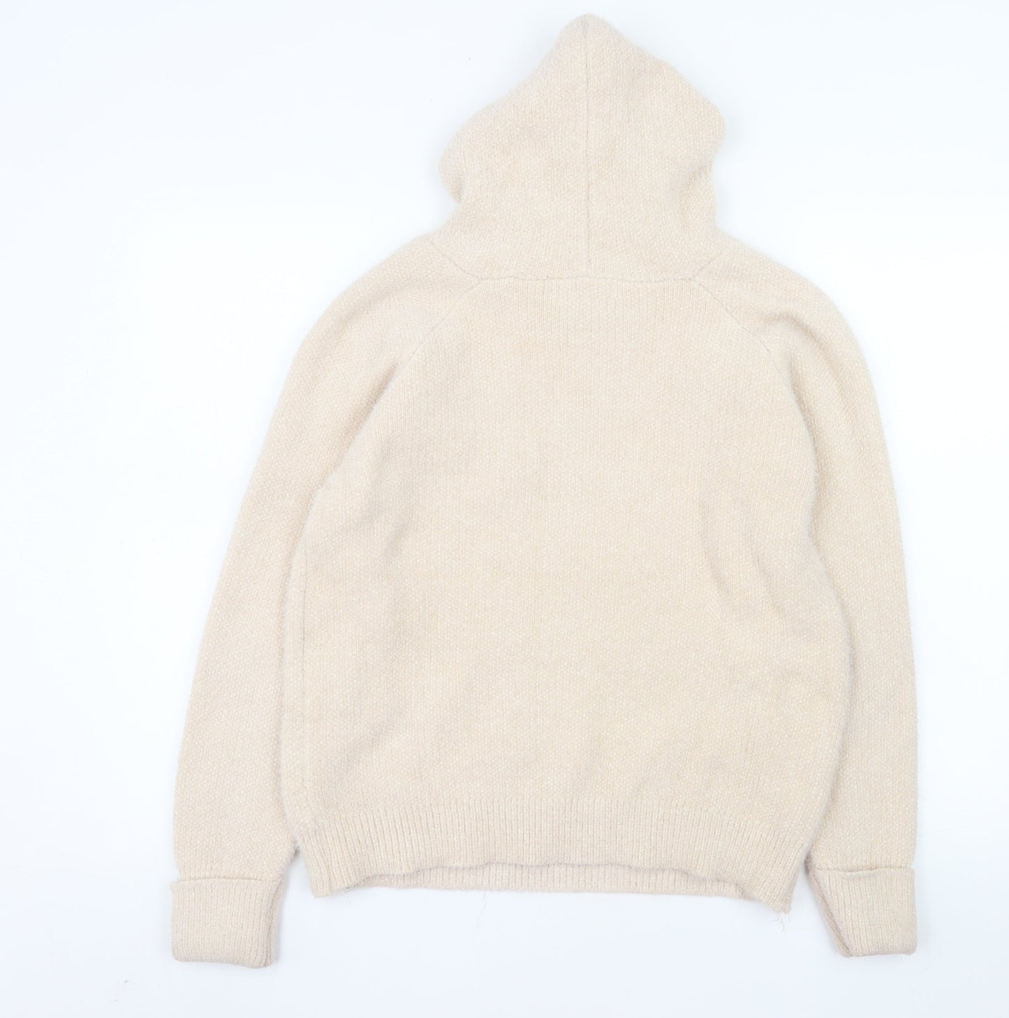 QED London Women’s Beige Pullover Hoodie Knit M