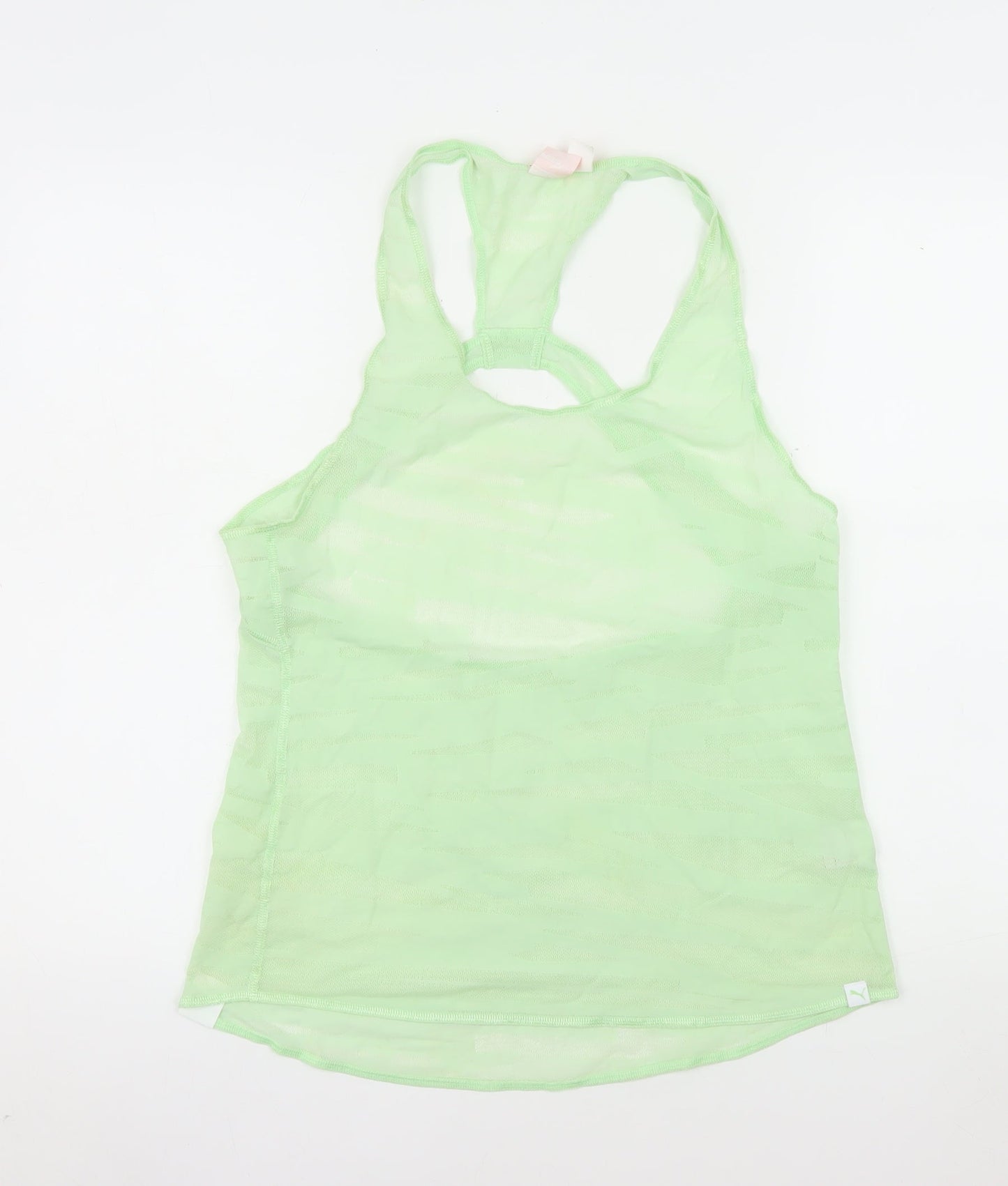 Puma Women's Green Racerback Mesh Tank Top Size 14