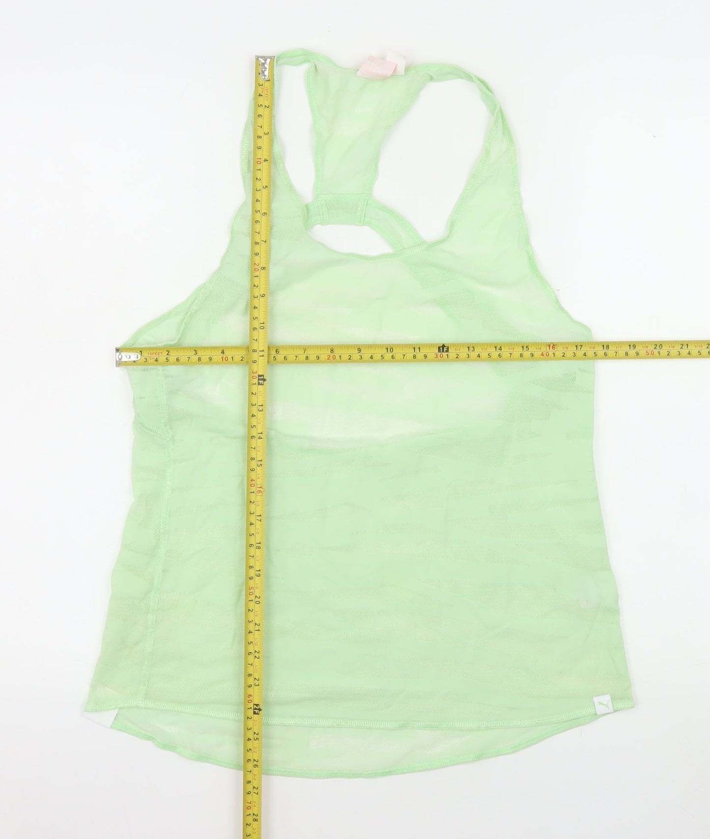 Puma Women's Green Racerback Mesh Tank Top Size 14
