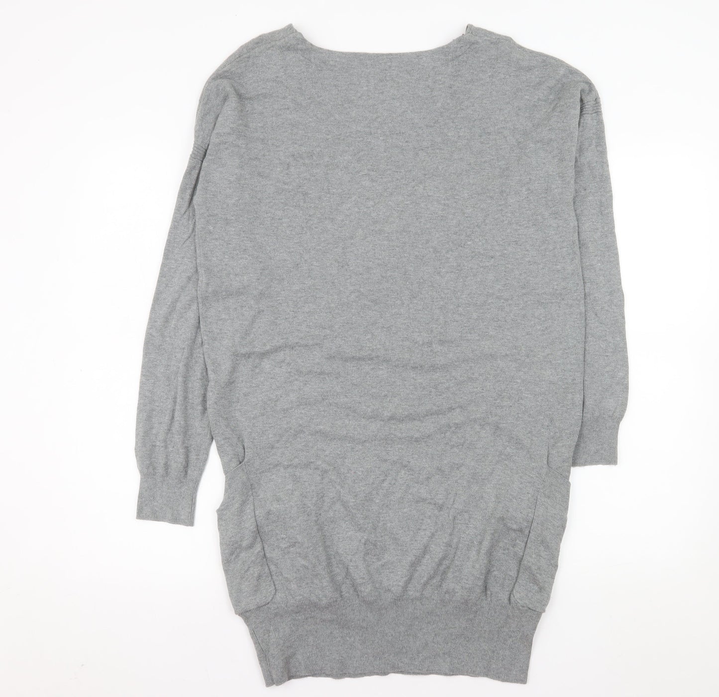 Joules Women’s Grey Knit Shift Henley Dress Size 12