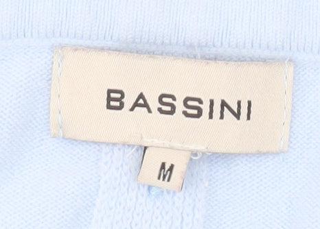Bassini Women’s Blue Acrylic Long Sleeve Crew Neck Knit Top Size M