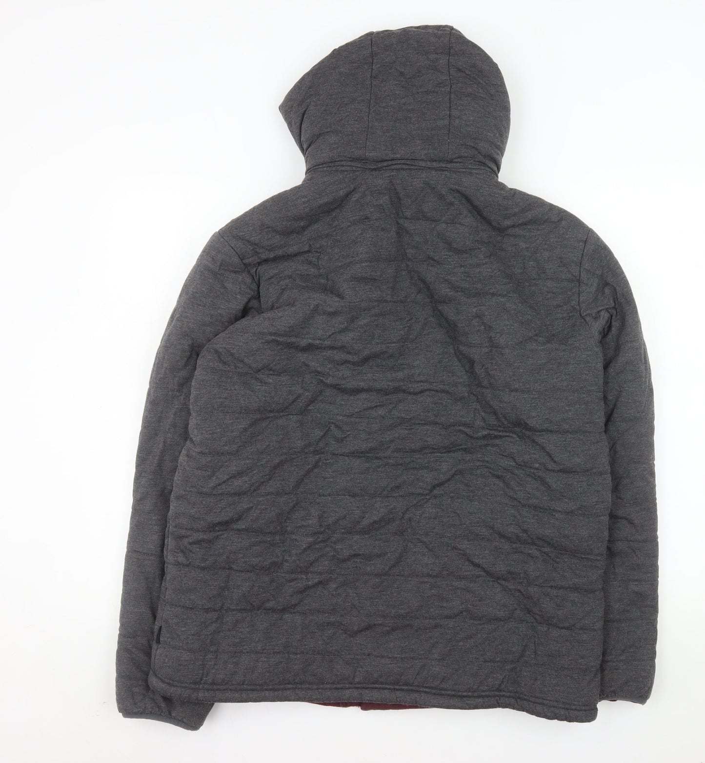 Beverly Hills Polo Club Women's Grey Hooded Puffer Jacket L