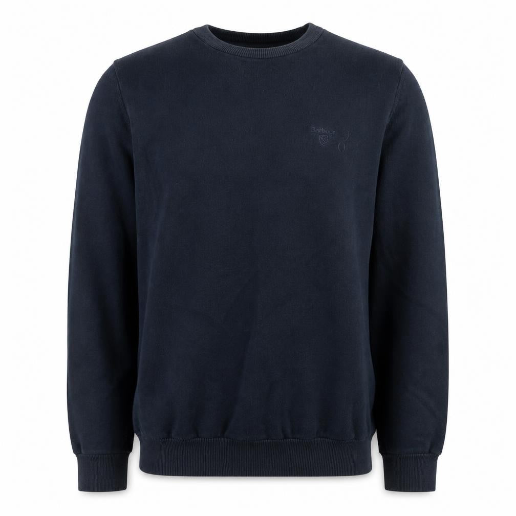 Barbour Mens Blue Cotton Crew Neck Pullover Jumper M