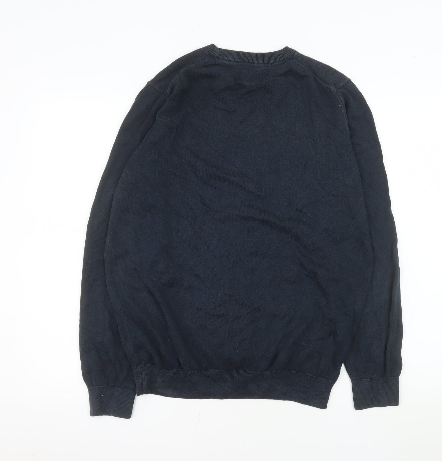 Barbour Mens Blue Cotton Crew Neck Pullover Jumper M